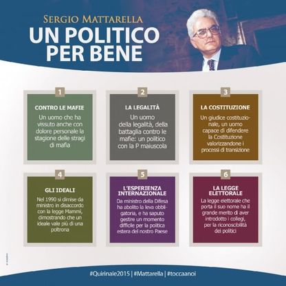 Colle, il Pd su Twitter: "Mattarella un politico per bene"