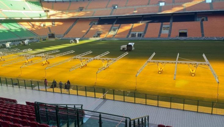 Inter-Milan, il prato del Meazza si rifà il look