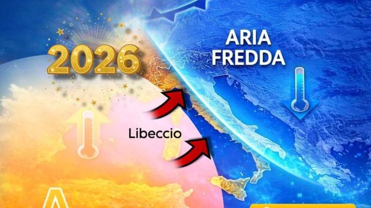 Previsioni meteo, inizio d’anno con il Libeccio: tornano piogge e temperature miti al Centro-Sud