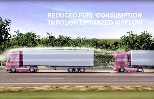 Il “platooning” di Scania in pole position a Singapore