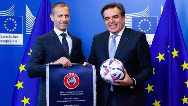 Nuovo accordo Ue-Uefa per promuovere valori europei