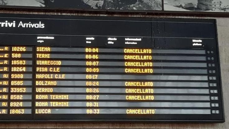 Sciopero treni, oggi e domani previsti cancellazioni e ritardi di Frecce e Intercity