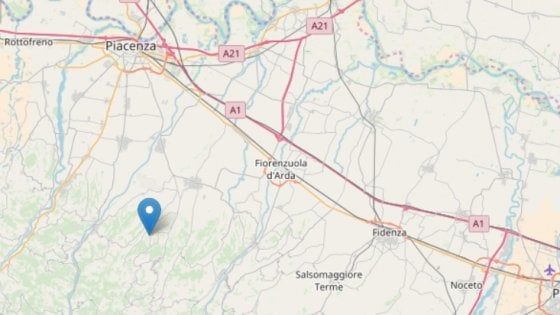 Piacenza, scossa di terremoto di magnitudo 4.3