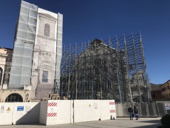 Norcia, le immagini della Basilica di San Benedetto