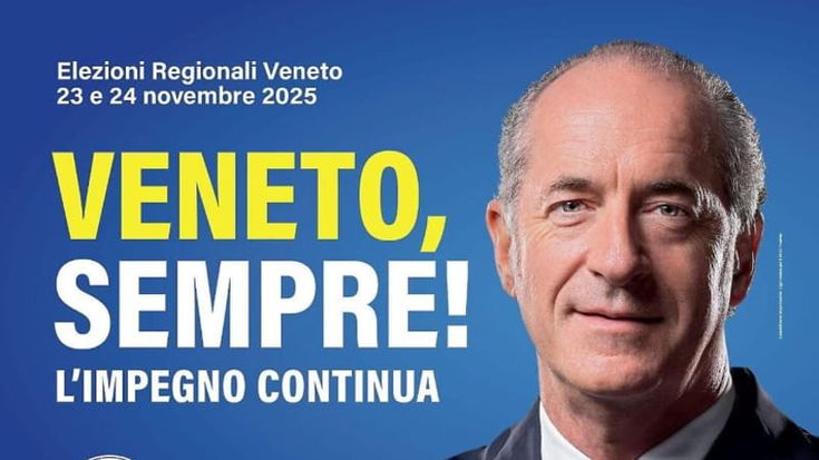 “L’impegno continua”: Zaia prenota il posto da capolista, manifesti in tutto il Veneto