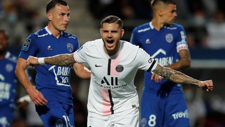 Psg, vittoria in rimonta al debutto in campionato. Hakimi e Icardi ribaltano il Troyes