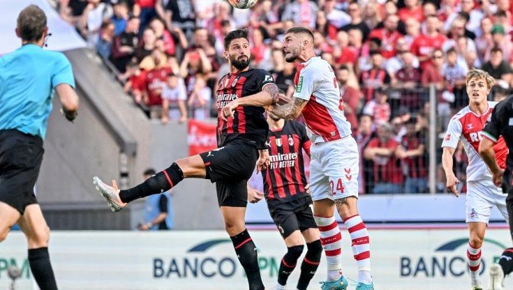 Giroud già in forma campionato, il Milan vince a Colonia 2-1 