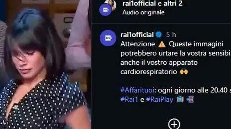 La Rai rimuove il post sulla ballerina di Affari tuoi: “Può urtare l’apparato cardiorespiratorio”