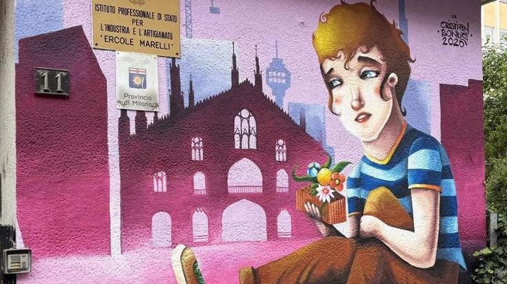 Dergano, il murale di Sonda contro la gentrificazione: “Combatto la perdita di verde e identità”