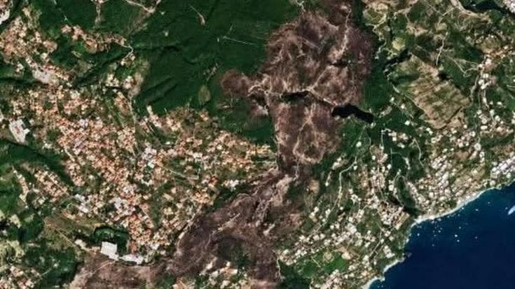 Agerola, il post incendio visto dal satellite. Il sindaco: "Patrimonio Unesco cancellato"