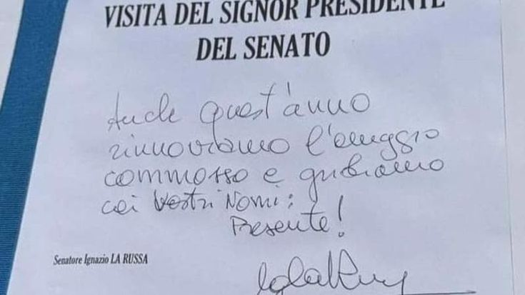 “Presente!”: se il presidente del Senato usa il rito d’appello fascista per onorare i caduti della Grande guerra