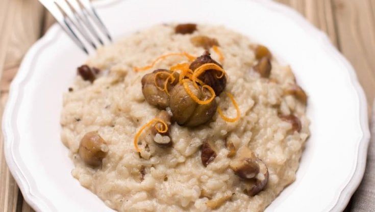 Il risotto di castagne e Gorgonzola