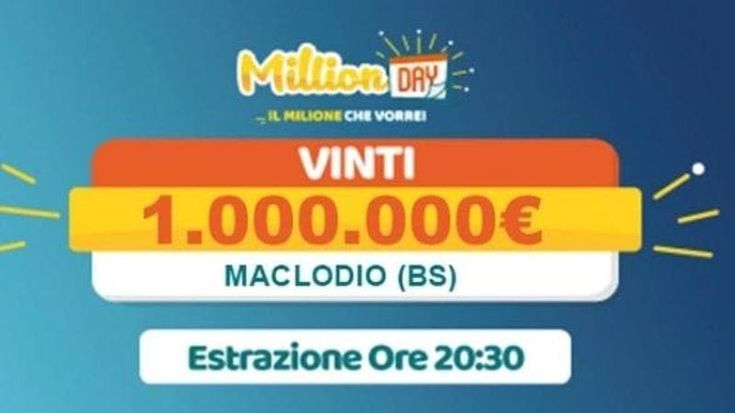 Il MillionDay premia Maclodio, vinto un milione di euro: è la sesta super vincita dell'anno