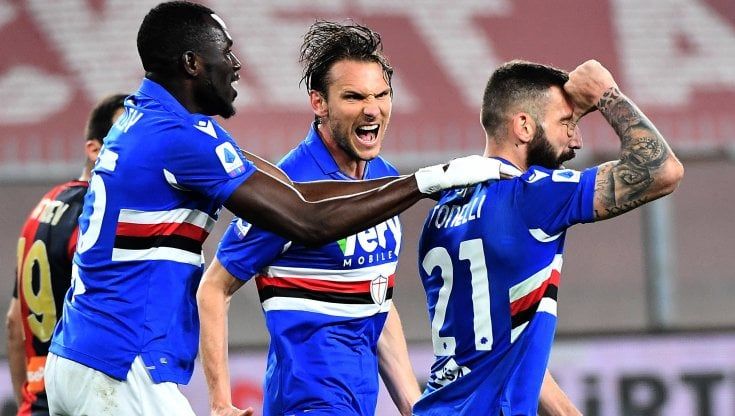 Genoa-Sampdoria 1-1: Tonelli risponde a Zappacosta