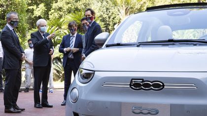 Fiat 500 elettrica, la presentazione al presidente della Repubblica