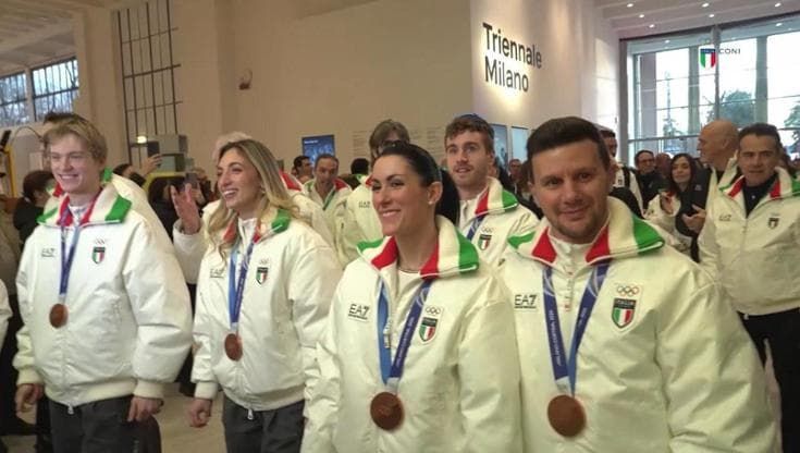 Festa per gli azzurri del pattinaggio di figura a Casa Italia