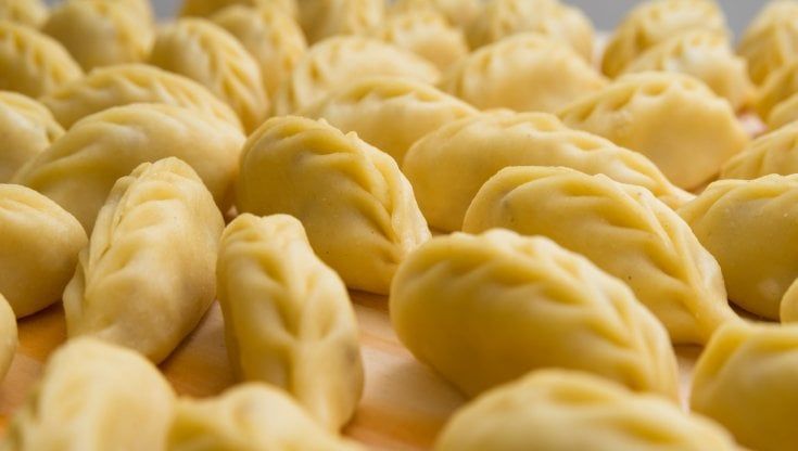 I culurgiones con salsa di Parmigiano e noci