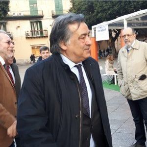 A Palermo il sindaco Orlando visita il motorhome di Aiom