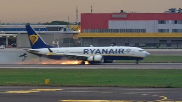 Bergamo, avaria a bordo: così andarono in fiamme le ruote del Ryanair. Le immagini shock