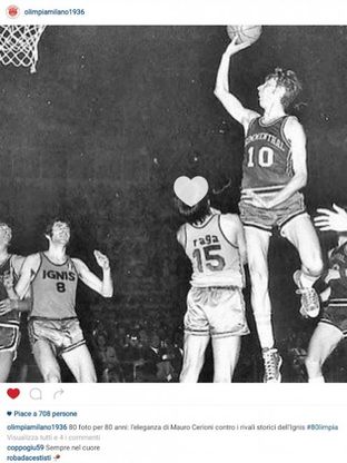 L'Olimpia Milano festeggia 80 anni, l'album amarcord è su Instagram