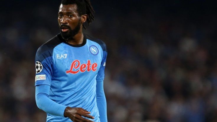 Napoli, l'infortunio di Anguissa non è grave, ma col Bologna non ci sarà