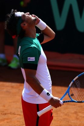 Davis, la fine del sogno genovese, Fognini si arrende