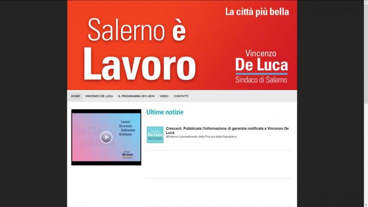 De Luca mette on line<br />l'avviso di garanzia