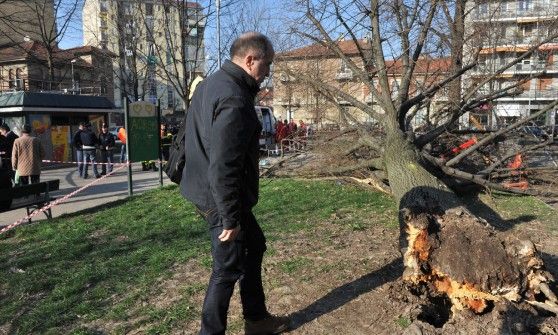 Fassino visita il bambino ferito dall'albero in piazza Toti