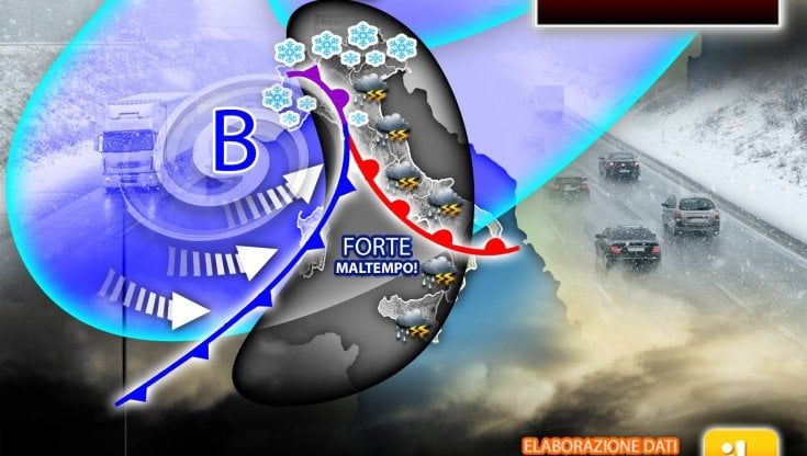Previsioni meteo, da giovedì forte perturbazione con pioggia e neve. Primo affondo invernale nel weekend