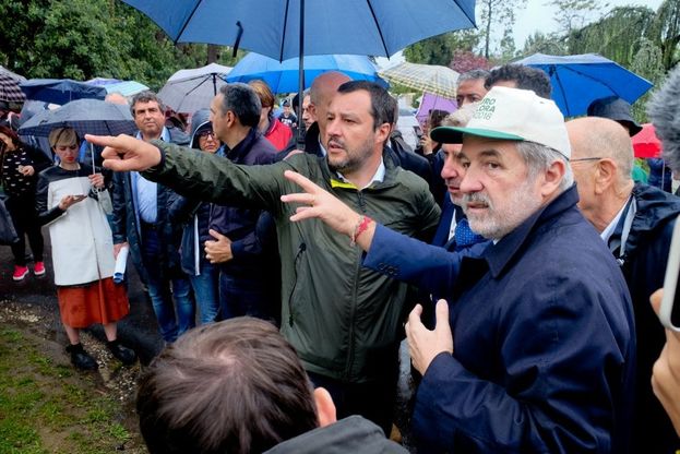 Salvini a Euroflora, pranzo dentro ai parchi con Toti