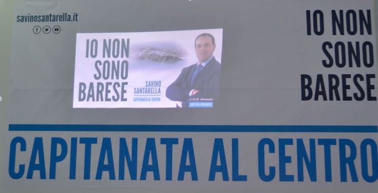 Foggia, stoccata a Vendola ed Emiliano:<br />lo slogan del candidato &egrave; "Non sono barese"