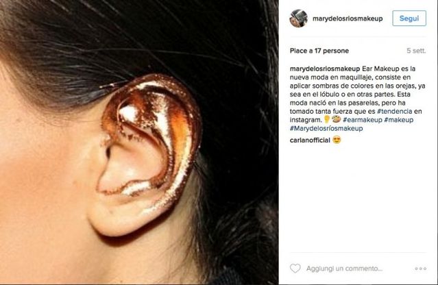 L'ultima tendenza dalla rete? Il make up per le orecchie