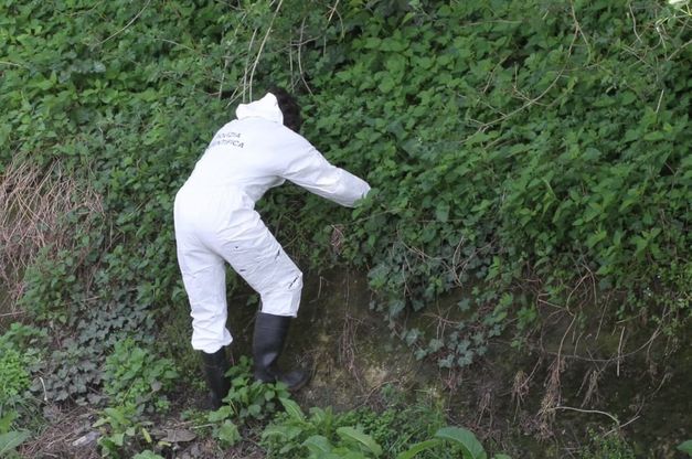 Il luogo dove è stato trovato il sacco con il cadavere