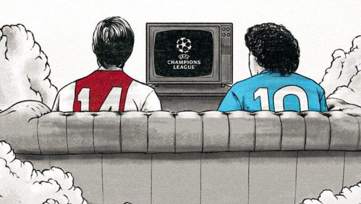 Cruijff e Maradona, fuoriclasse da Paradiso uniti nel segno di Ajax-Napoli