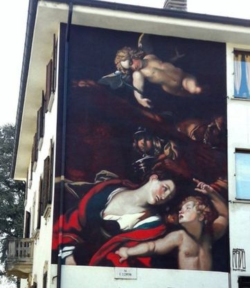 Pinacoteca 'a cielo aperto' nel Varesotto, la tela è un palazzo