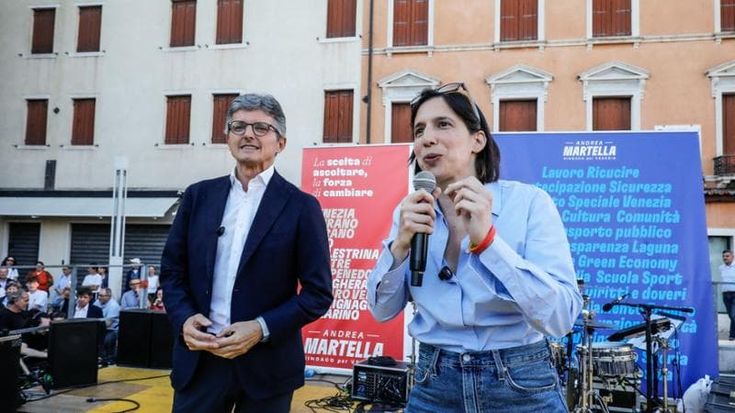 Venezia, Schlein chiude la campagna elettorale di Martella: “Da qui mandiamo a casa Meloni”