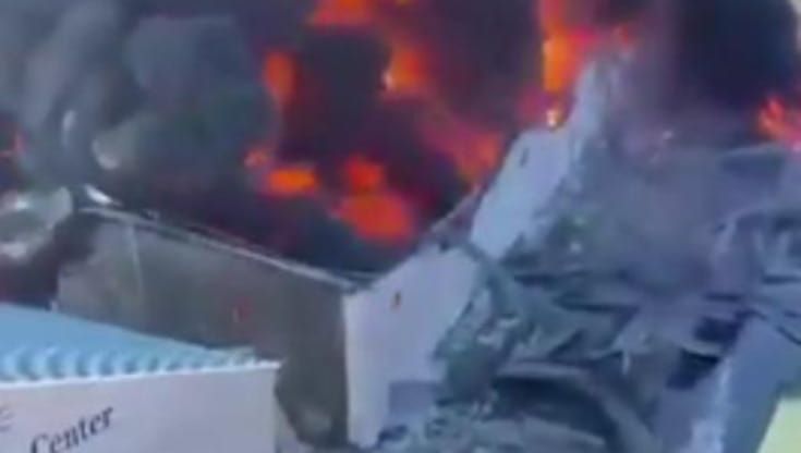 Iraq, droni iraniani colpiscono impianto petrolifero inglese: il momento dell'attacco