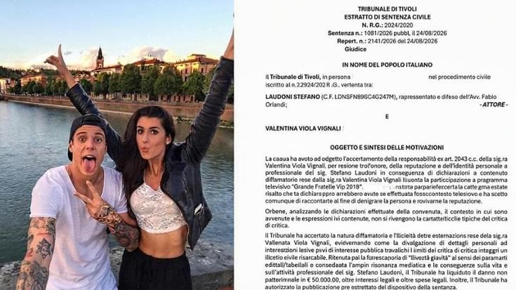Il tribunale condanna Valentina Vignali al pagamento di 50mila euro all’ex Laudoni per diffamazione
