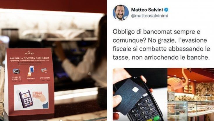 Salvini attacca il negozio che dice no ai contanti: "Non si combatte così l'evasione". Ma senza carte si alimenta il nero: i dati 