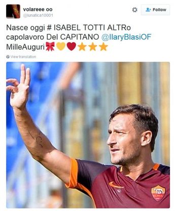 Benvenuta #Isabel, è nata la figlia di Totti-Ilary: il web festeggia con ironia