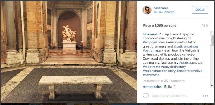 La solitudine dell'arte: su Instagram la visita nelle sale deserte dei Musei Vaticani