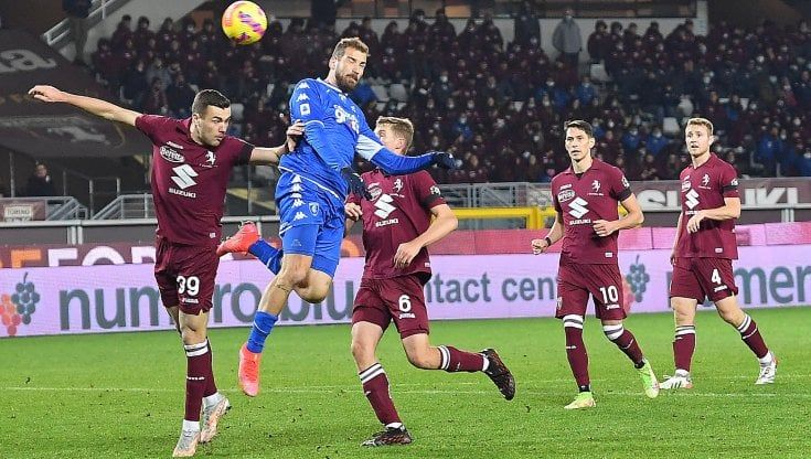 Torino-Empoli 2-2: i granata in dieci per un'ora, i toscani rimontano