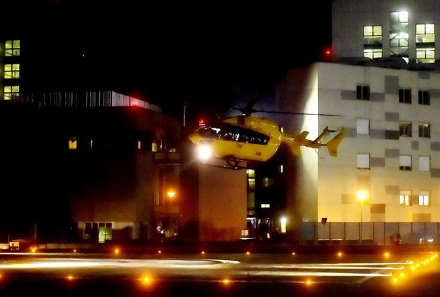All'ospedale di Parma atterra l'elisoccorso notturno 