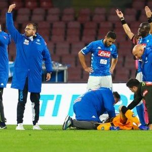 Napoli-Udinese, paura per Ospina: in ospedale dopo un colpo alla testa, è cosciente