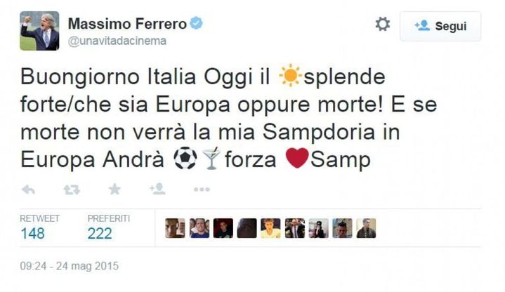 Sampdoria, Ferrero scatenato: "Europa o morte"