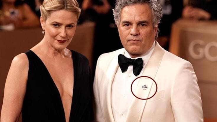 "Be Good": la spilla di Mark Ruffalo ai Golden Globe contro la violenza dell'Ice
