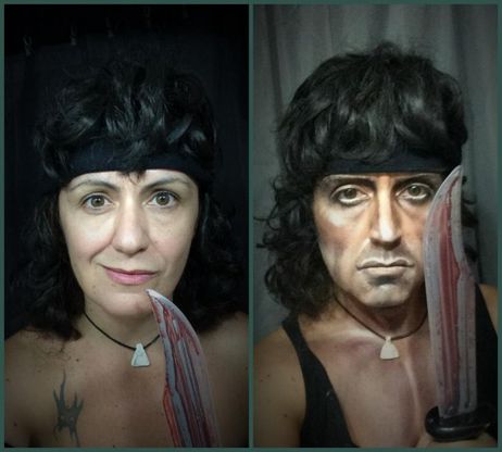 Da Rambo a Iggy Pop: la make up artist si trasforma