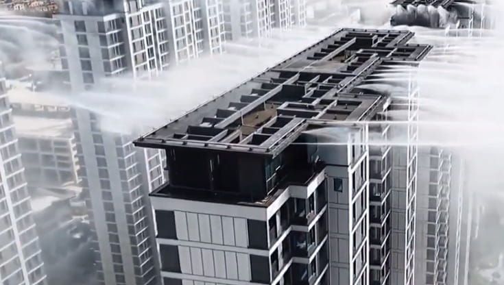 In Cina la soluzione anti-afa: così la pioggia artificiale dai tetti abbassa il caldo di 8 gradi