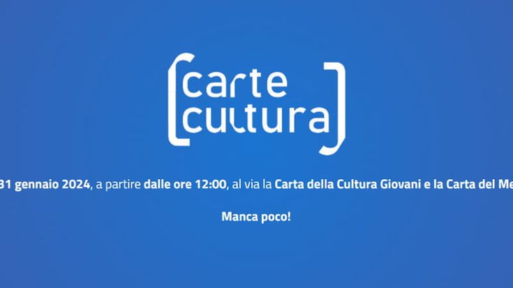 Carte della cultura e del merito, in vigore da oggi. Come chiedere i 500 euro (cumulabili) per mostre, cinema e libri