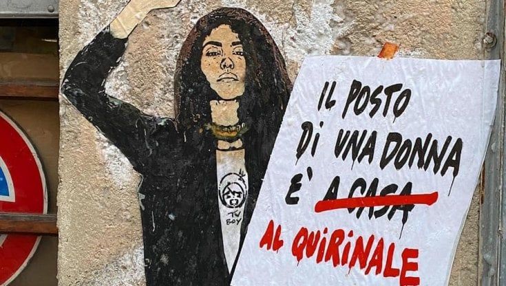 "Una donna al Quirinale", il murale del palermitano TvBoy dura meno di 24 ore